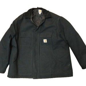 Carhartt Mens 3XL Black Traditional Insulated Work Duck Jacket Coat C003